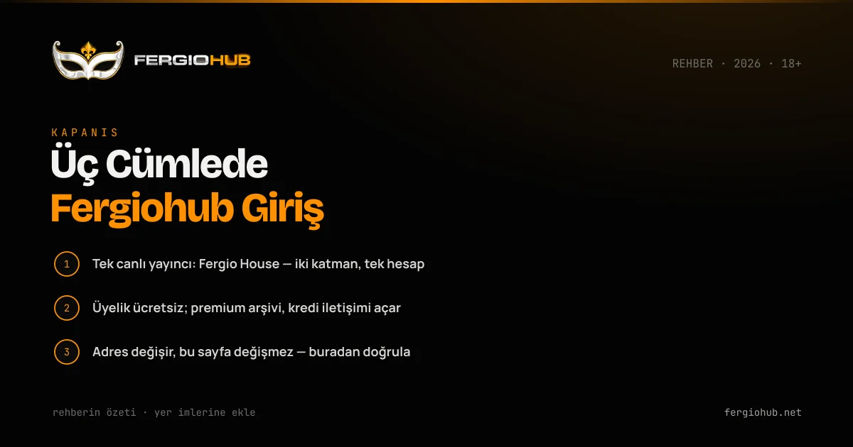FergioHub rehber özeti — üç maddede platform